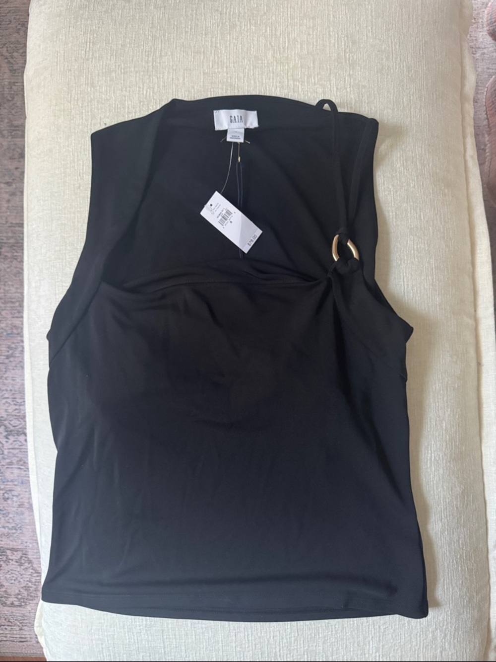 Cult Gaia for Gap black tank top with gold detail